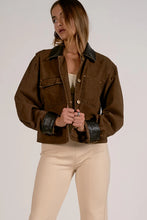 Load image into Gallery viewer, Leather Trim Jacket JK8308
