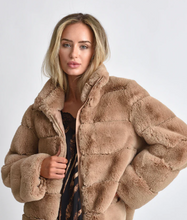 Load image into Gallery viewer, Deya Front Zip Faux Fur Jacket
