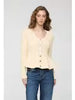 Elina Peplum Openwork Cardigan P00065001
