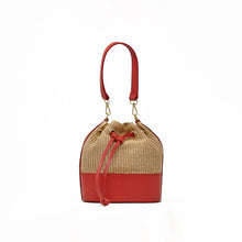 Load image into Gallery viewer, Raffia Leather Bucket Bag GF2833
