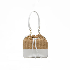 Raffia Leather Bucket Bag GF2833