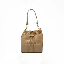 Load image into Gallery viewer, Raffia Leather Bucket Bag GF2833
