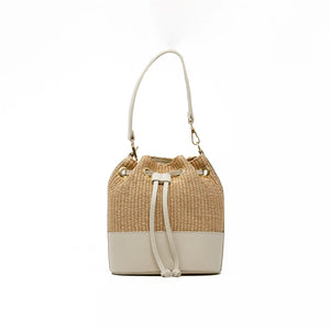 Raffia Leather Bucket Bag GF2833