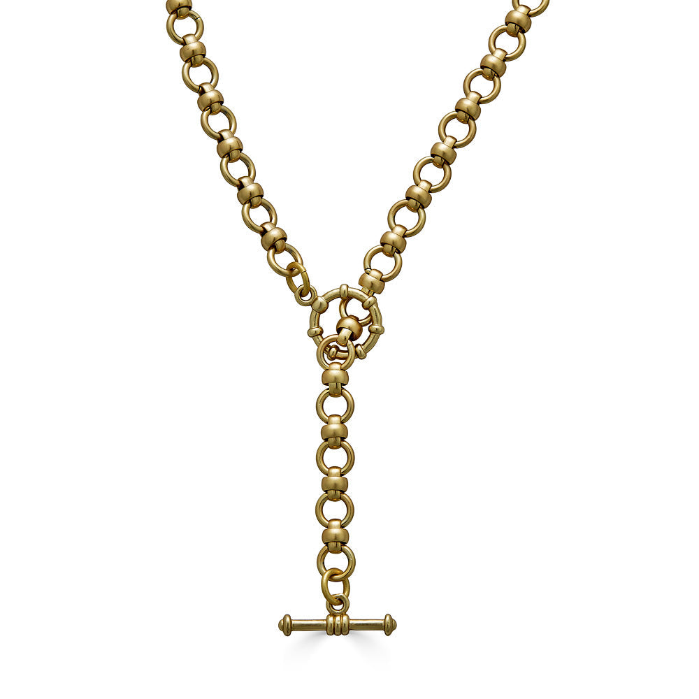 Matte Gold Mariner Chain Lariat Necklace or bracelet