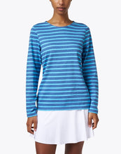Load image into Gallery viewer, Saint James Minquidame Blue Striped Cotton Top
