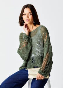 James Open Knit Short Sweater