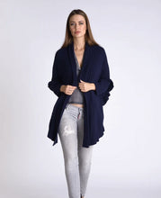 Load image into Gallery viewer, Mademoiselle Fuzzy Draped Cardigan
