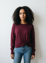 Load image into Gallery viewer, OPHI  Ruched Hem Sweater Ro- 1257
