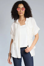 Load image into Gallery viewer, Cupro  linen Safari Shirt T6393
