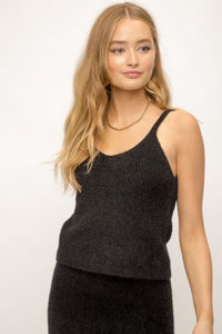 Fuzzy Sweater Cami Top