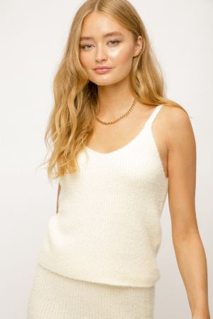 Fuzzy Sweater Cami Top
