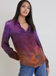 Bella Dahl Abbot Button Down Shirt, Brandy Horizon Dye