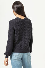 Load image into Gallery viewer, Lilla P Novelty Stitch Button Cardigan, Navy
