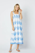 Load image into Gallery viewer, Painted Block Print Smocked Midi Dress
