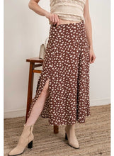Load image into Gallery viewer, Blu Pepper Spotted Midi Skirt; Brown
