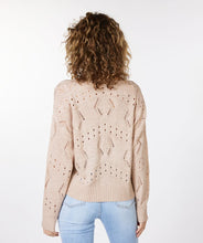 Load image into Gallery viewer, Esqualo Sweater V-Neck Ajour in Sand
